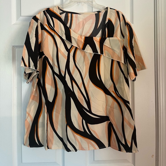 Women's Plus Size Striped Fashion Trendy Summer Casual Vacation Top 16W -22W - Picture 4 of 7